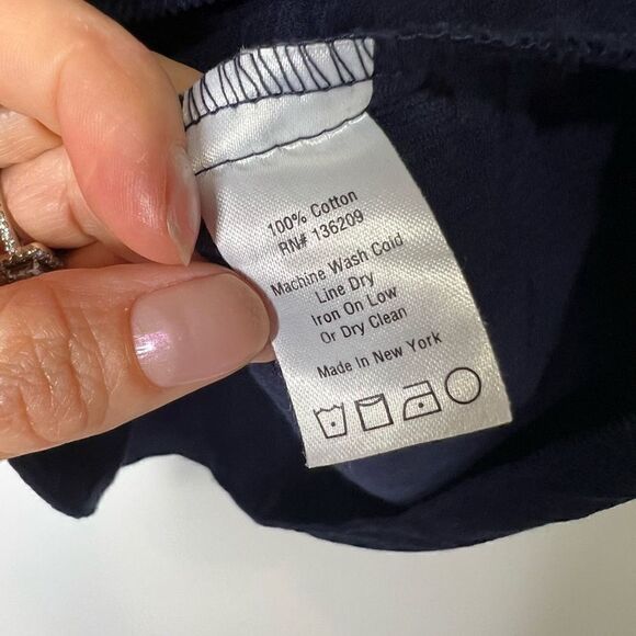 Hatch Reece Maternity Navy Blue Corduroy Ruffle Sleeves Tank Top - Picture 7 of 8